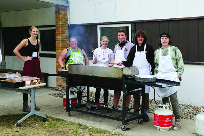 Rocanville School’s Grade 10 Wellness Class helping with the barbecue on Sept. 16, 2022. Last year, the class raised close to $1,100 for the Terry Fox Foundation.